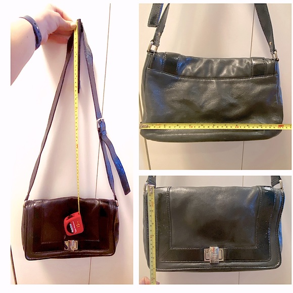 Kate Spade Black Leather Crossbody, Patent Details - Picture 1 of 9